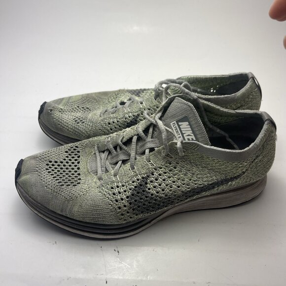 Nike Men’s Flyknit Racer Running Shoe Sz 8 Pistachio Green 526628-103 - Picture 1 of 10